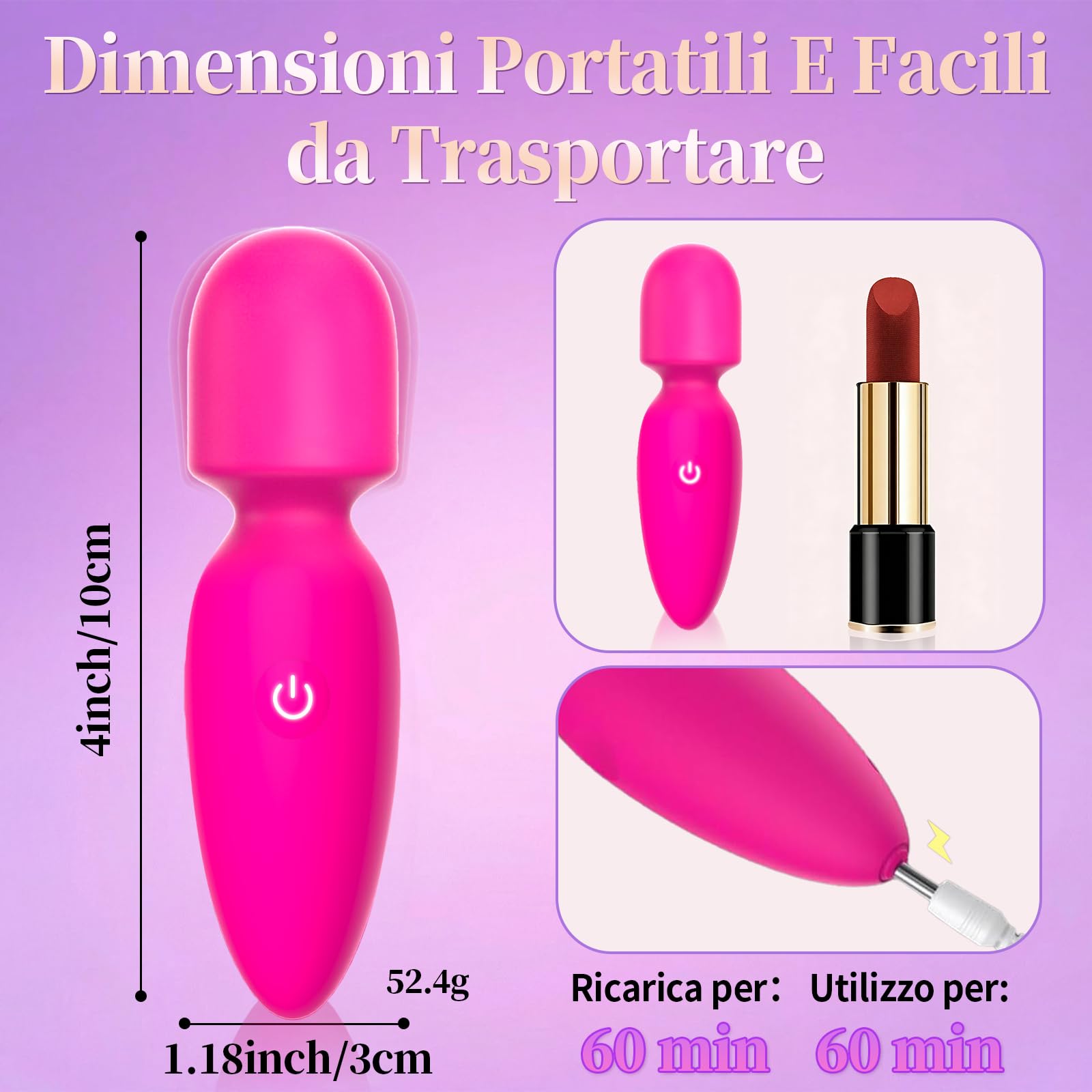 Vibratoreper Donna Professionale Piccolo Vibratoriper Donne 8 modalità Vibratore Sexytoysys Donna Coppia Succhia Clitoride per Donna Mini Vibrator Vibratori Sex Toys Sessuali per Donna (Rosa)