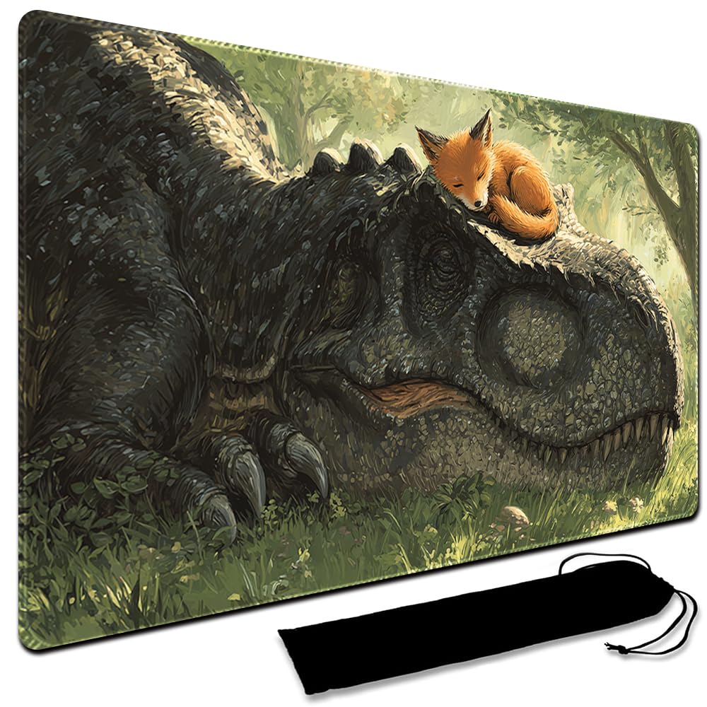 MTG Playmat,With Waterproof Storage black Bag Szie 60 x 35CM , With Zone MTG playmat Stitched Edges Game Play Mat Trading Card Game Playmats TCG Game Mat (No Zone,4) โ image 1
