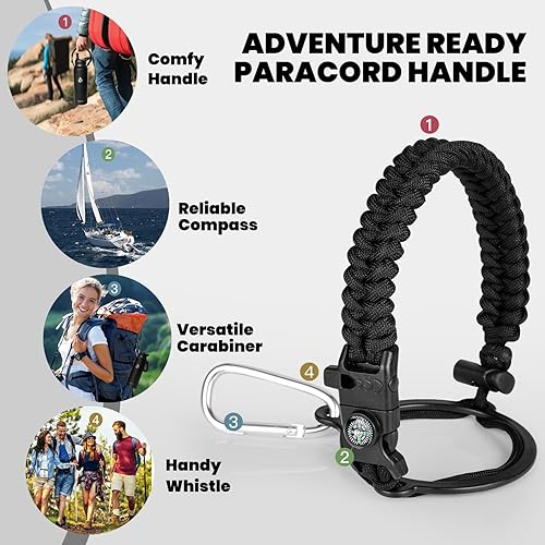 Miniatura 4 de RAYMYLO Botella de agua aislada de 40 onzas, de acero inoxidable al vacío de triple pared (fría durante 48 horas), a prueba de fugas y sin BPA,