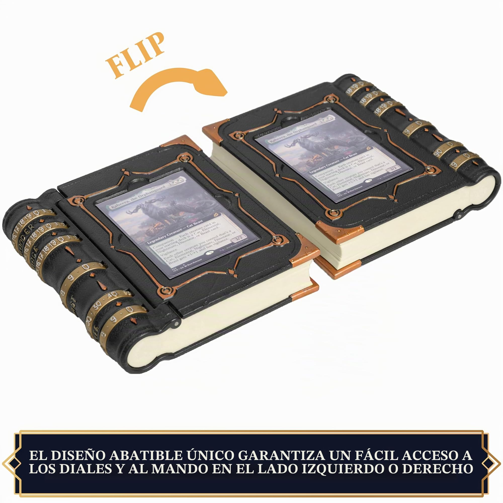 MTG Commander EDH Zona de Mando/Command Zone Tray para Magic The Gathering – Contadores de Vida, Hechizos y Daño. Guarda Dados y Fichas (¡Esto no es una Caja de mazo!) – Accesorio MTG (Negro)