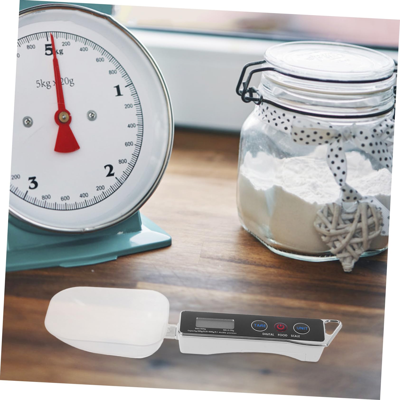 PRETYZOOM 3 Juegos de cocina electrónica cuchara electrónica báscula medidora de alimentos el plástico