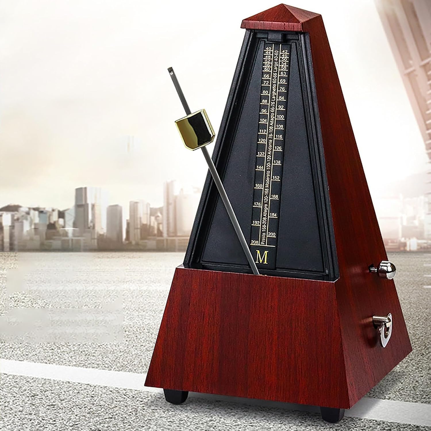 Metrónomo mecánico, Torre de metrónomo Metrónomo mecánico Piano Guitarra Violín Guzheng Universal for guitarra Piano(Color:Rosso)