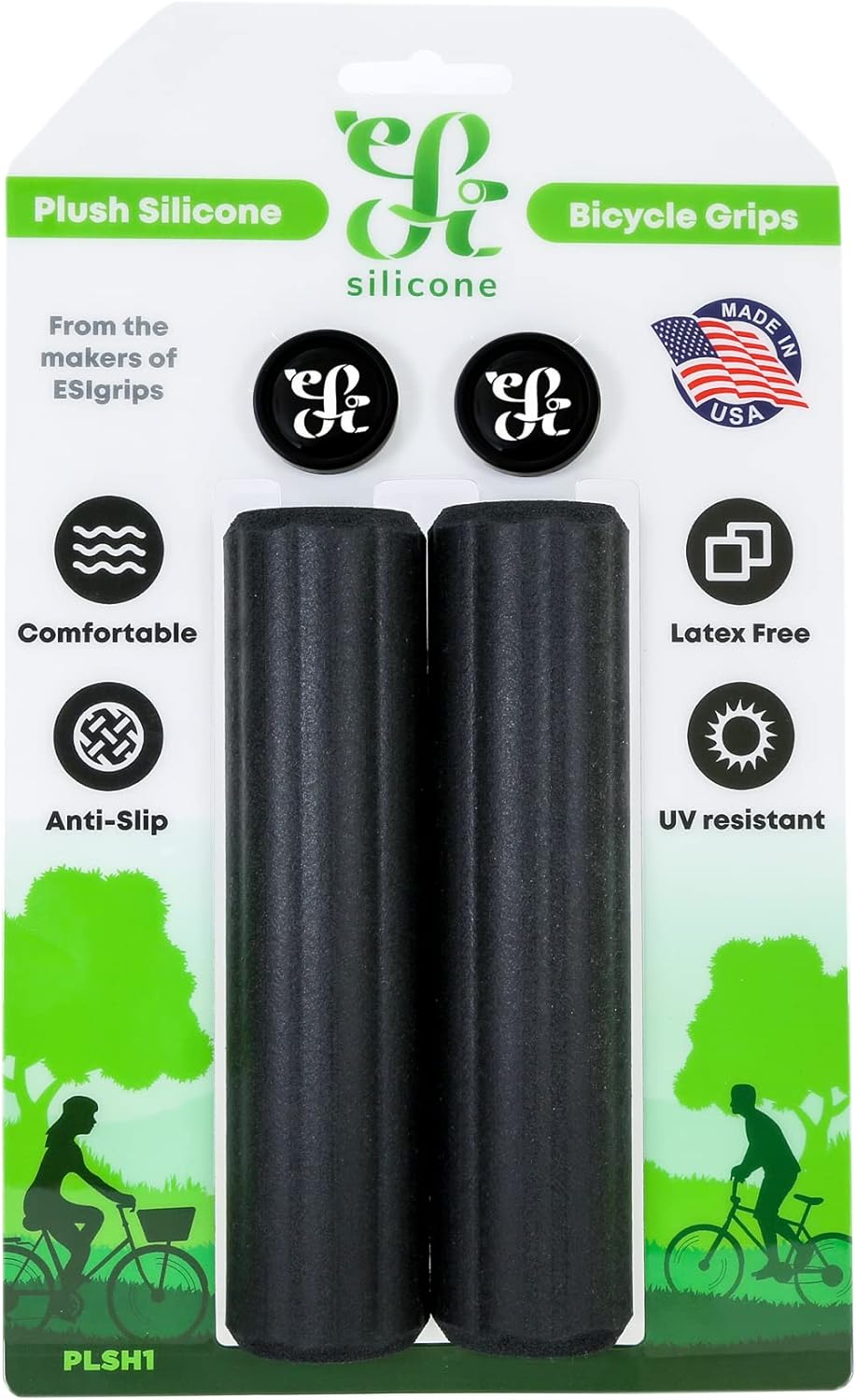 ESI Grips Thick Silicone Mountain and E-Bike Grips - Plush