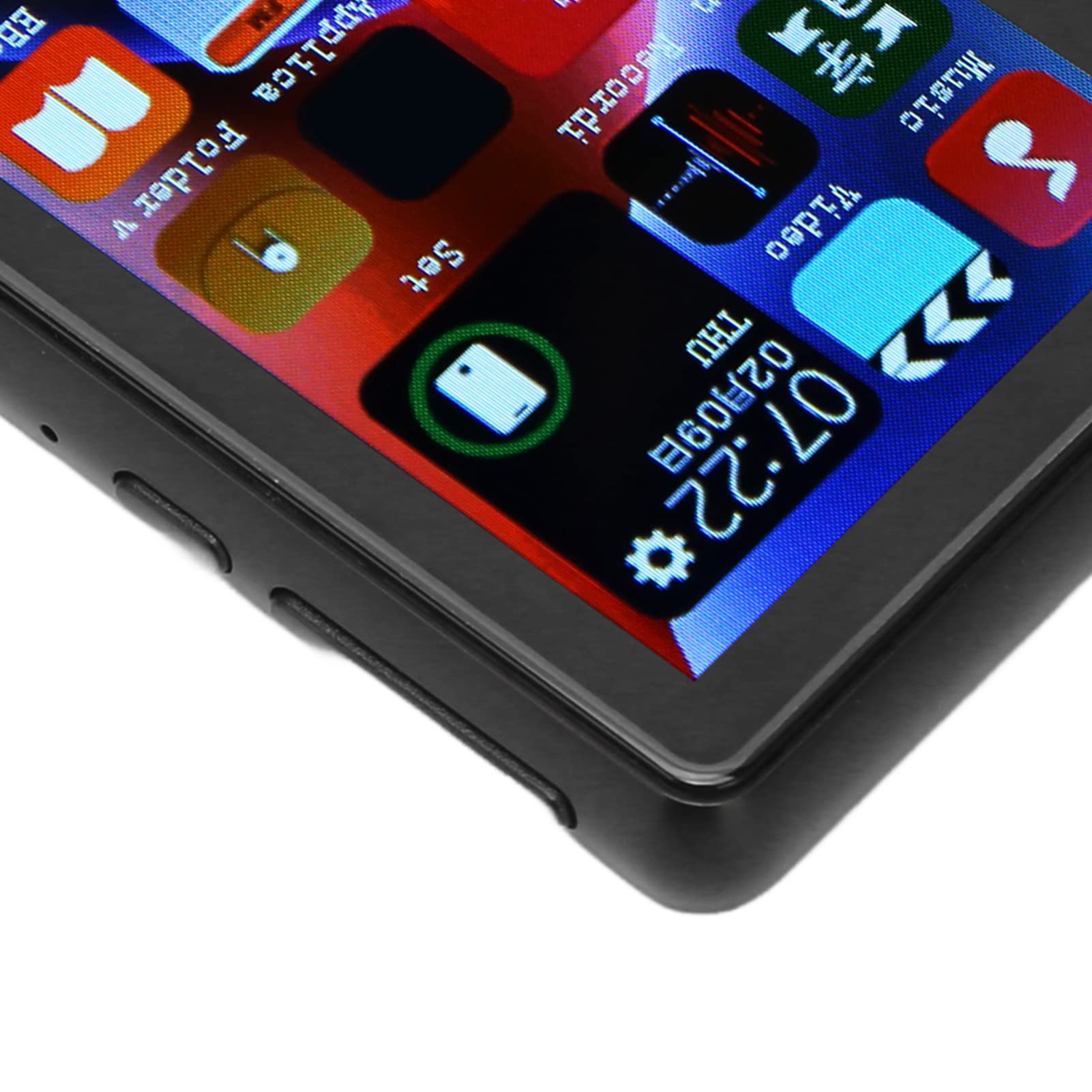 AMONIDA Reproductor MP3 con Pantalla Táctil Completa de 2,4 Pulgadas, Reproductor de Música HiFi sin Pérdidas con Bluetooth 5.0, Radio FM, Libro Electrónico, Memoria Ampliable de 4GB (4+256 GB