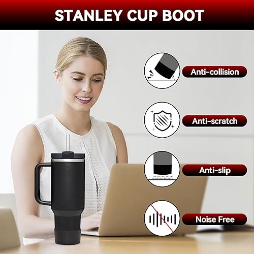 Miniatura 5 de PICcircuit 2 piezas para botas Stanley, parte inferior de silicona para Quencher Adventure de 40 onzas, 30 onzas, botella IceFlow de 20 onzas y 30