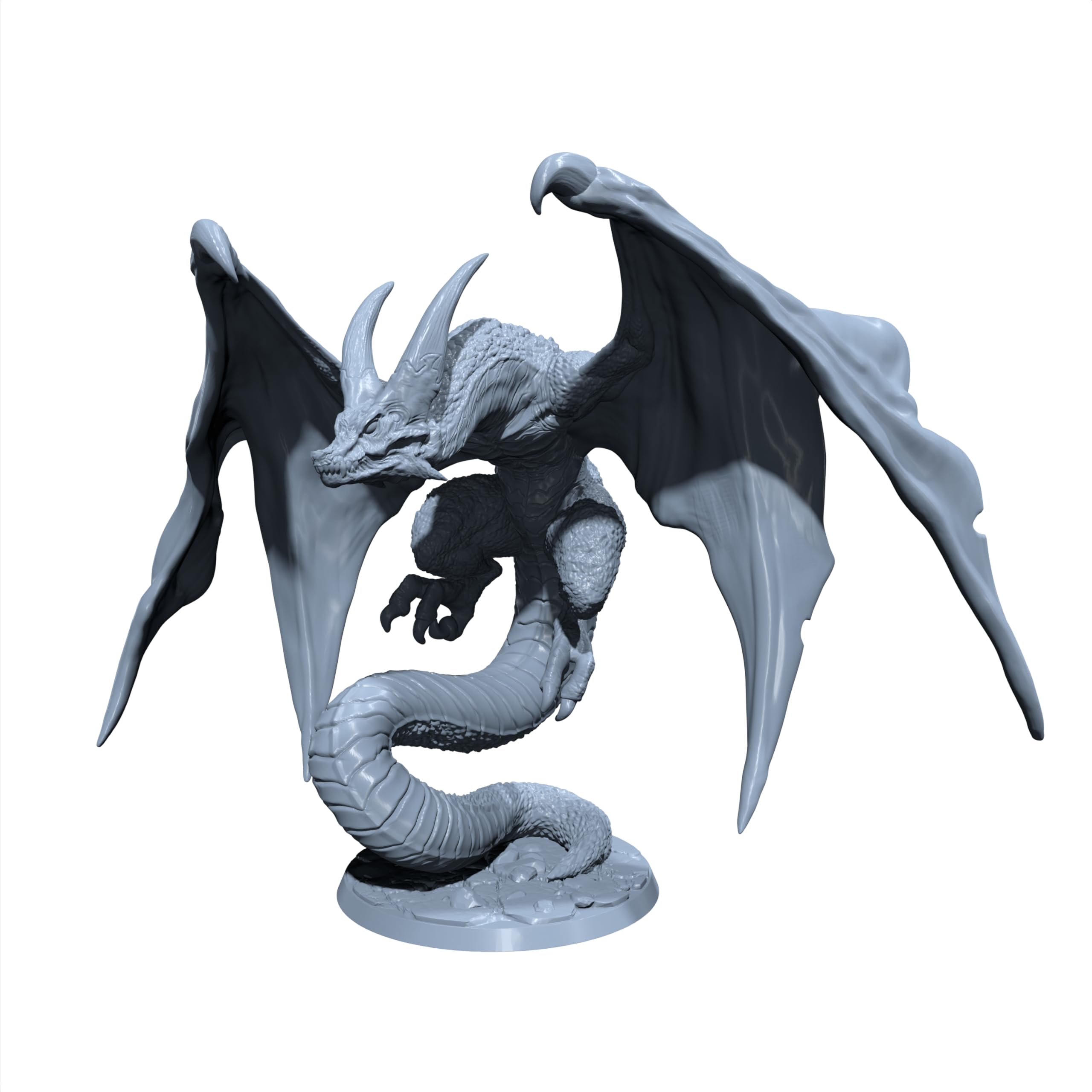 Fenathrax, The Earth's Serpent | Bronze Dragon | Drake Miniature for Tabletop Games Like…