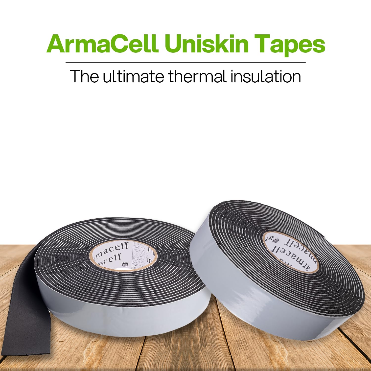 armacell Armaflex Uniskin Tape Multipurpose Black Foam Insulation Tape | Super Adhesive, Flexible, Thermal Insulation | 50mm x 3mm | 9.14mtr