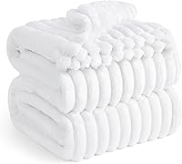 Vista 44 de Bedsure GentleSoft - Manta blanca para sofá, mantas suaves y acogedoras para mujeres, lindas mantas de forro polar pequeñas para niñas, decoración