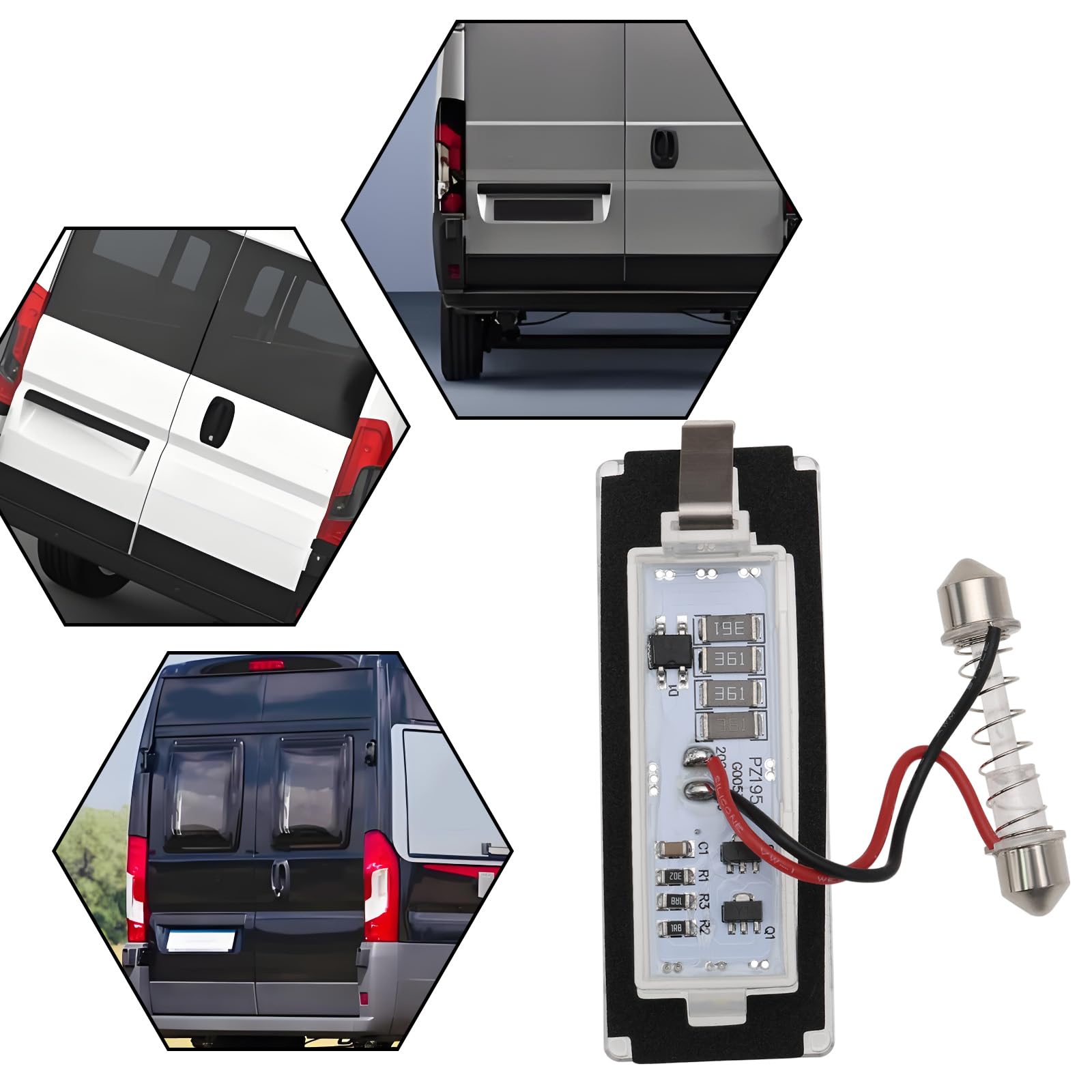 Lot 2 Éclairages LED Plaque Immatriculation Canbus - Pour Jumper Boxer Ducato 2006-2021