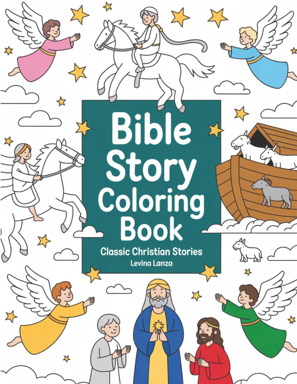 Bible Story Coloring Book: Classic Christian Stories for Kids: | Fun Activities for Young Hearts (Bible Stories & Verse Coloring Books for Kids)