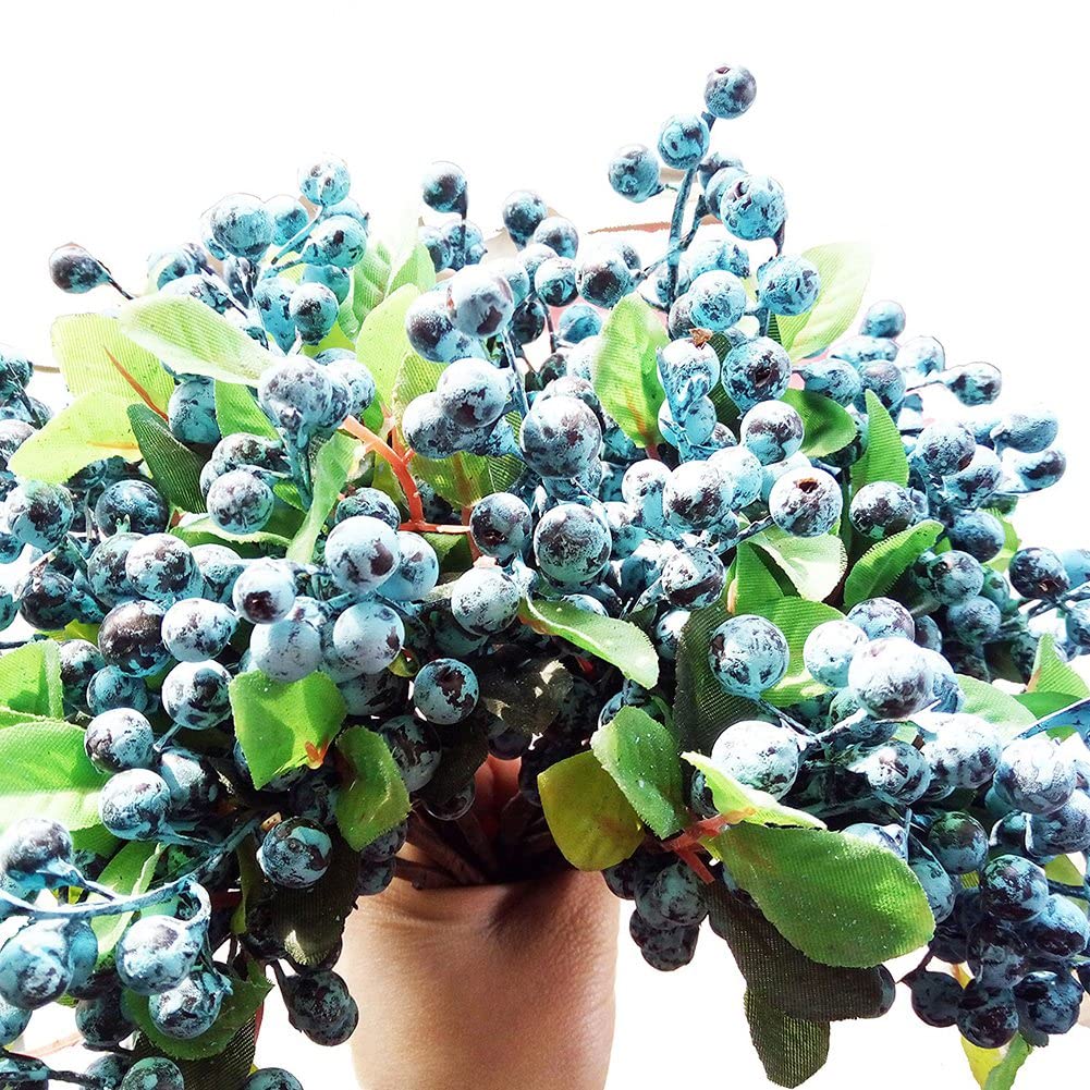ds. distinctive style Mirtilli Artificiali 4 Pezzi Bacche di Frutta Finte