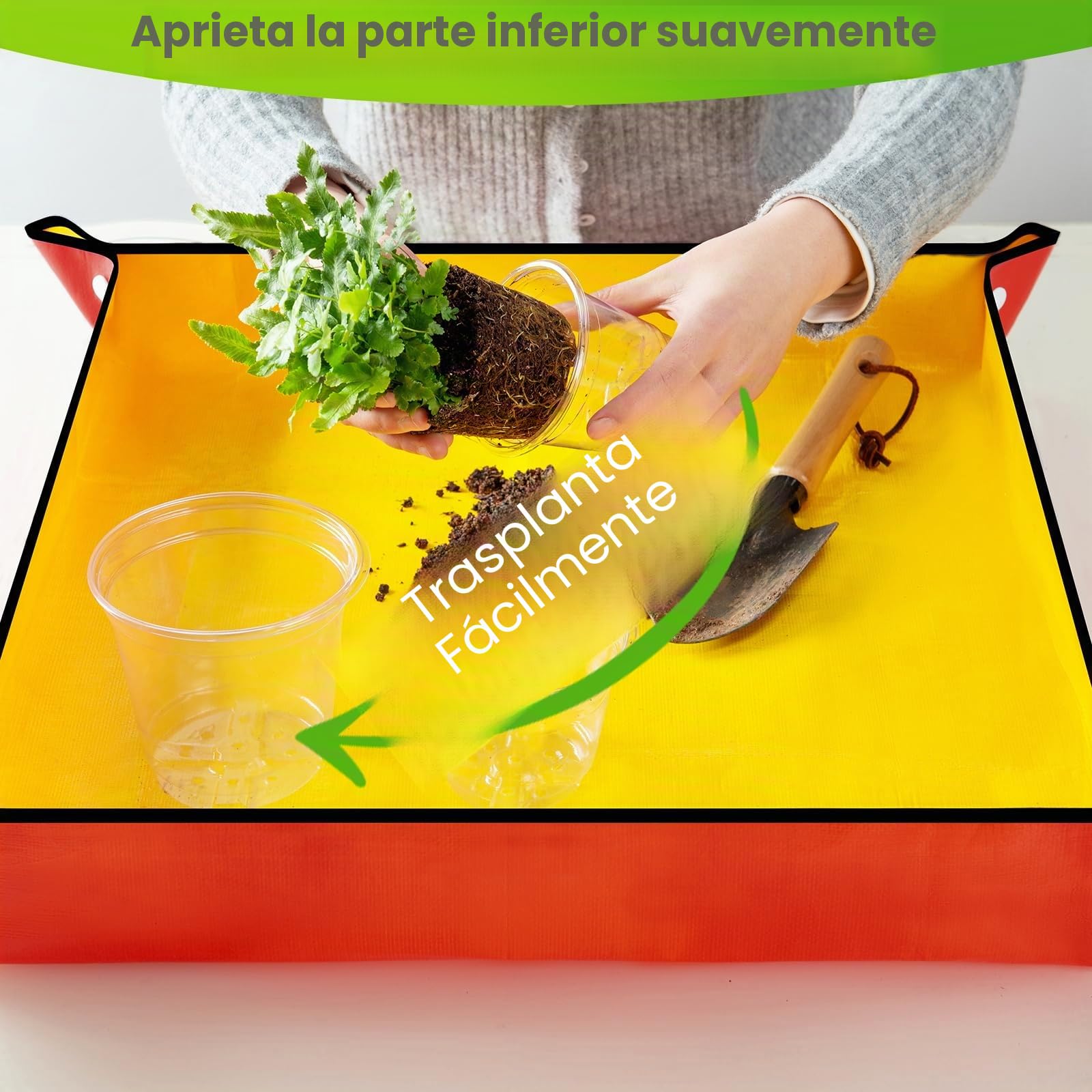 Mactoou 30 Piezas Maceta de Plástico con Estera de Jardinería, 8.9cm 10.2cm 12.7cm Maceta Transparente para Orquídeas con Agujeros de Drenaje para Balcón Interior y Exterior