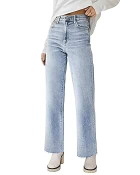 仮取置　anuans wide leg denim ライトブルー　1 S 洗える アニュアンス anuans Wide leg denim （LIGHT BLUE