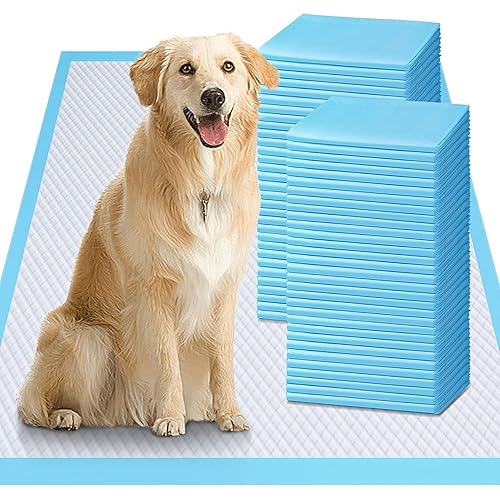 Gimars Thicker Ultra Absorbent 1200ml Pet Training Puppy Pads 28"x34" Extra Large Disposable Leak-Proof Quick Dry Pee Pads for Dogs, Cats, Rabbits, Home Training, 24 Hours Lasting, 30 Count