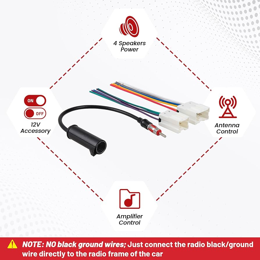 Amazon.com: RED WOLF Radio Wiring Harness w/Antenna Adapter