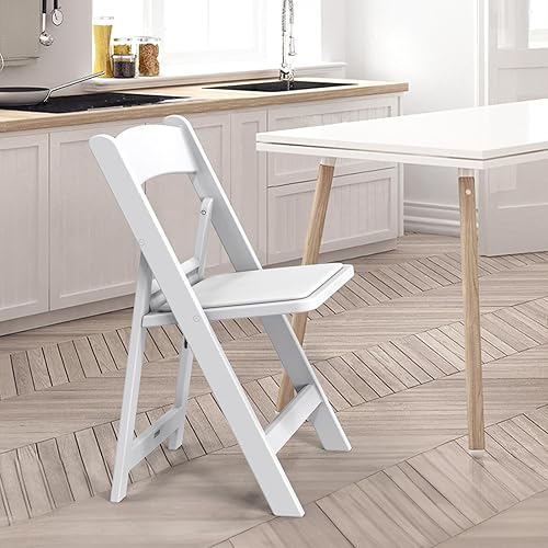 Miniatura 6 de VINGLI Sillas plegables de resina con cojín, silla plegable de plástico con cómodos asientos acolchados, perfectas para fiestas y eventos en