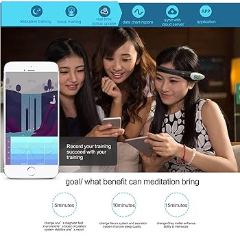 Amazon.co.jp: APP制御付きバイオセンシング瞑想ヘッドバンド