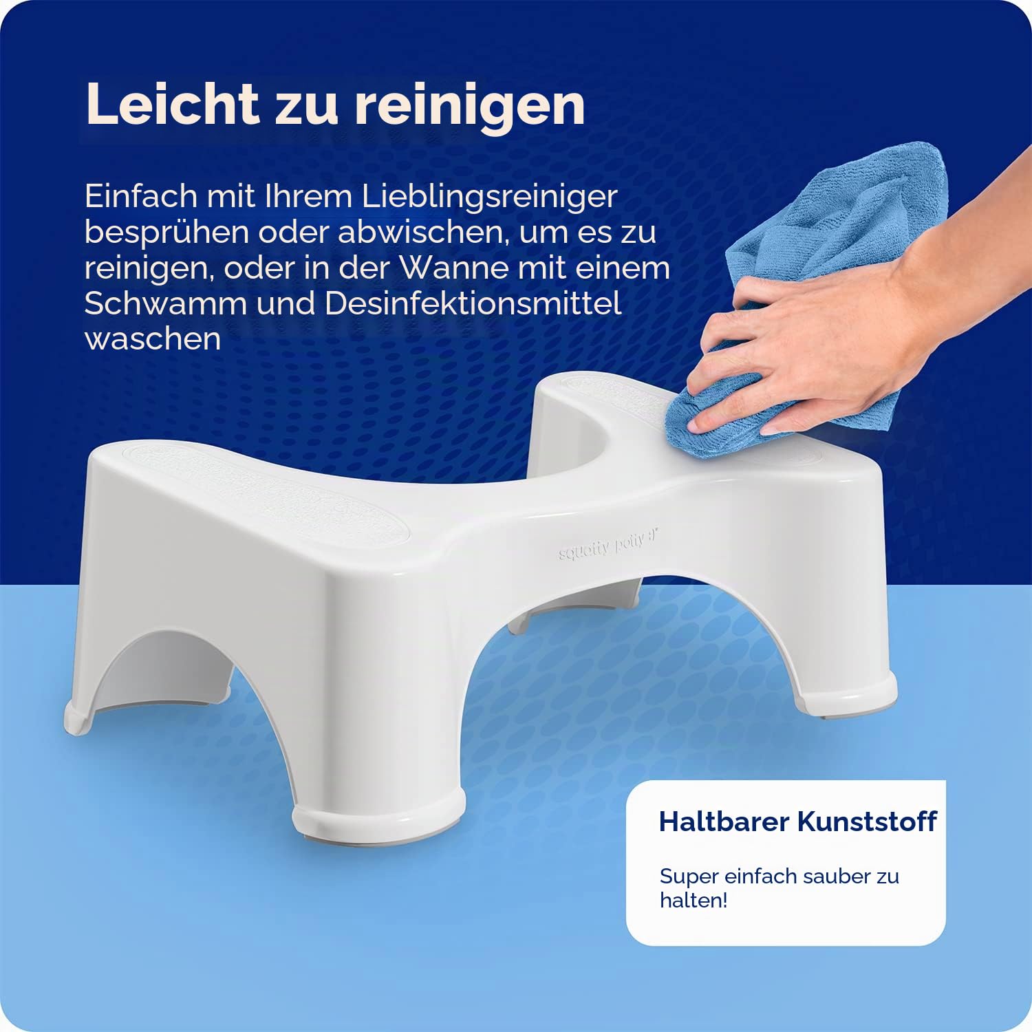 Squatty Potty Original Badezimmer Toilette Schemel, 7-Zoll Höhe, Weiß