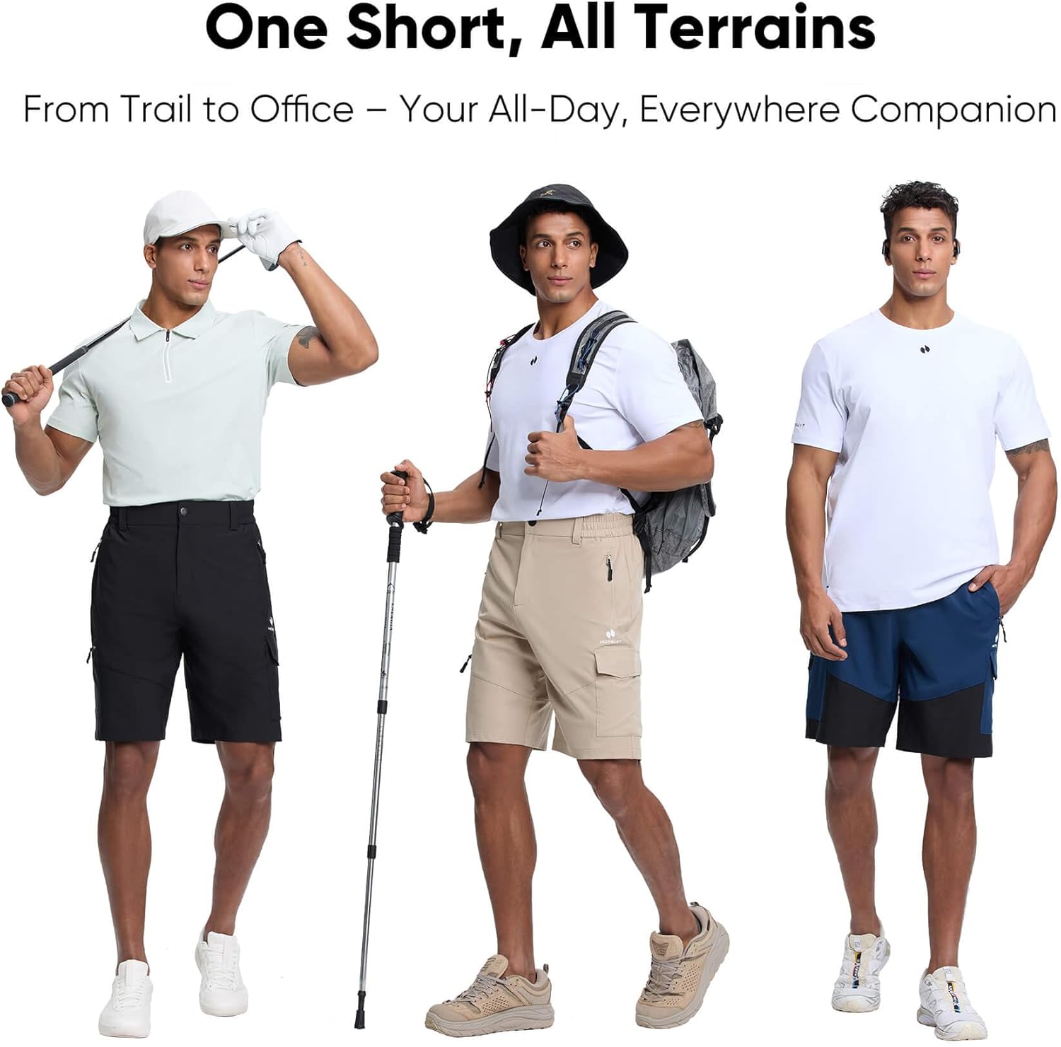 HOTSUIT Quick Dry Men's Lightweight Hiking Casual Cargo 9" Shorts with 5 Pockets - Image 5