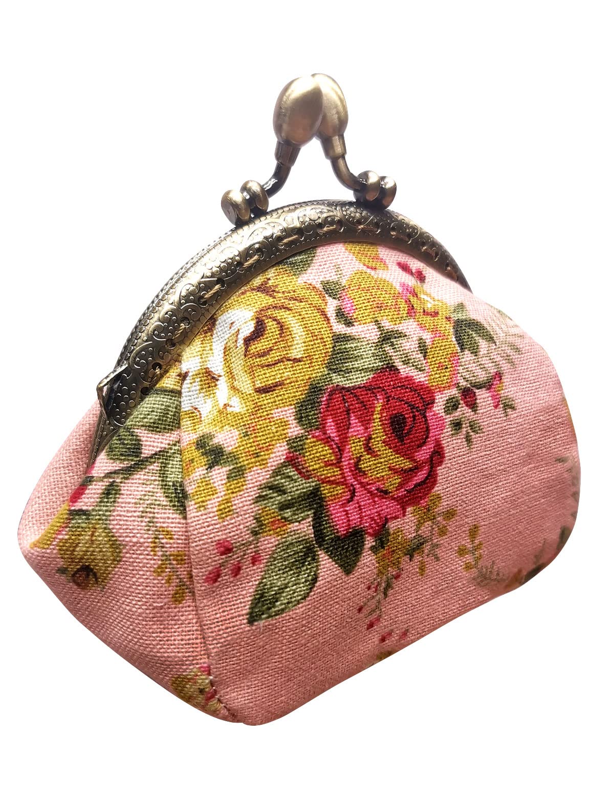 POPUCT Retro Women's Cute Classic Exquisite Buckle Coin Purse(pink)