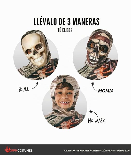 Foto 3 de 7 de Morph Disfraz Momia Niño, Disfraz Momia Halloween Niño, L