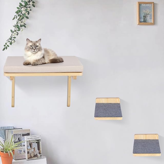 Foto 6 de 8 de Hamaca Gato Ventana-Hamaca Grande Cat Bed Camita para Gatos 40*30*25cm Gris