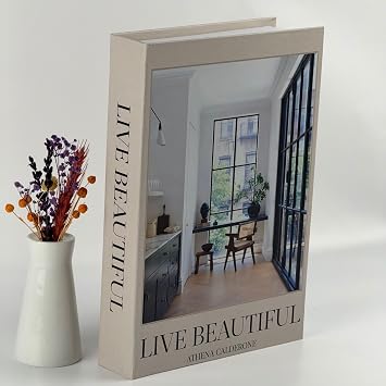 Bak Gel Al Kitap Görünümlü Dekoratif Kutu, Iskandinav Tarzı Kitap Şeklinde Saklama Kutusu, Ev Dekorasyonu, Modern Ev Dekorasyonu live beautiful