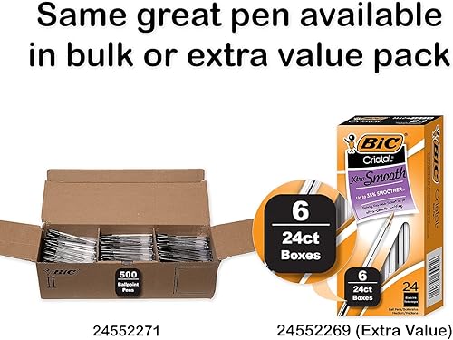 Vista 25 de BIC Cristal Xtra, Bolígrafo suave, Azul 12 unidades Azul (Blue Ink)
