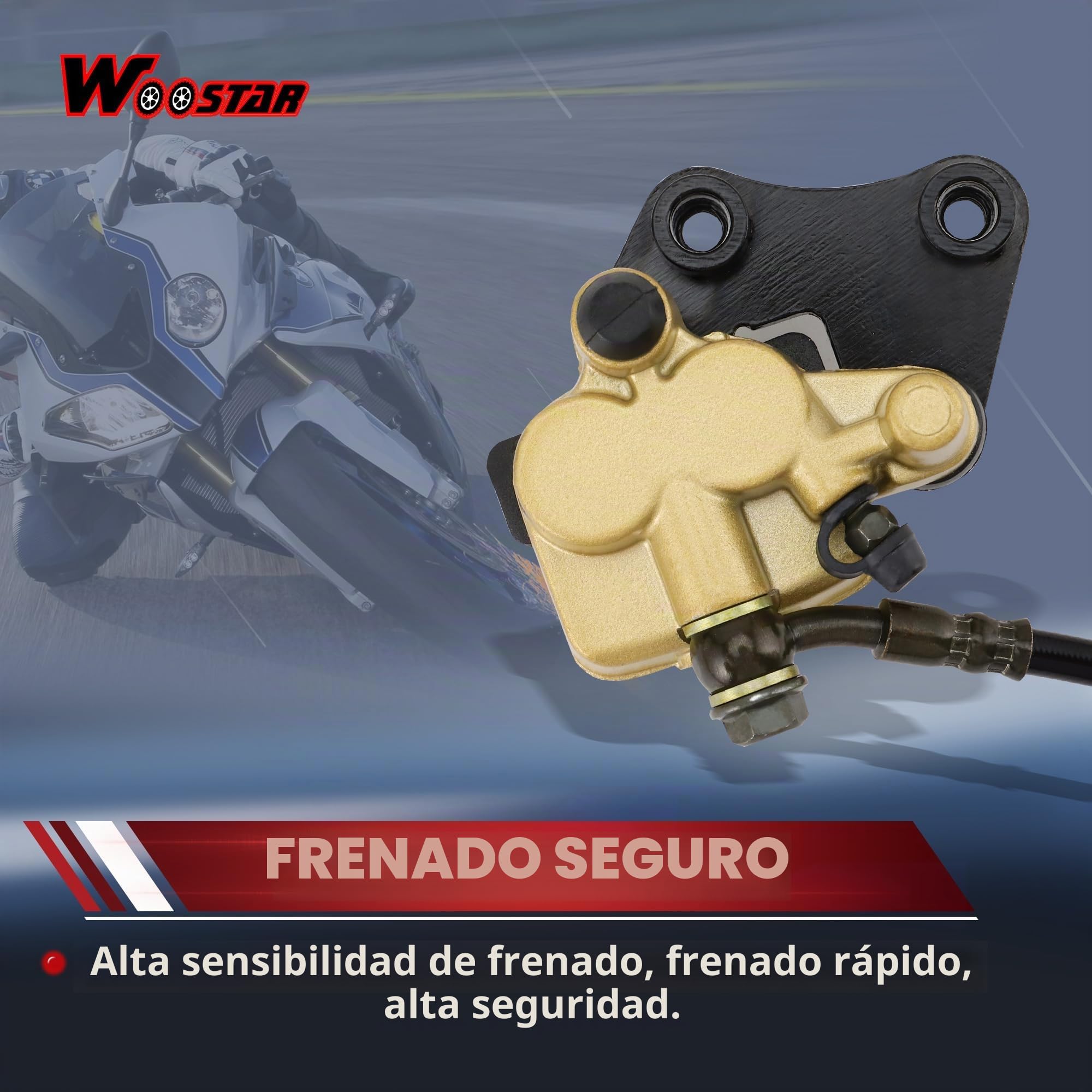 WOOSTAR Pinza Disco Freno Delantero Moto Palanca de Freno Reemplazo para China 50cc 70cc 90cc 110cc 125cc Dirt Pit Bike