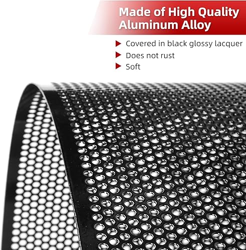 Miniatura 9 de AggAuto Insertos de rejilla delantera de coche para Jeep Wrangler JK JKU 2007-2017, accesorios de cubierta de parrilla de malla negra brillante