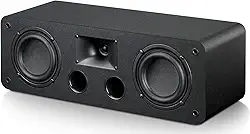 Saiyin Alto-falante de canal central, woofers duplos de 10 cm e tweeter de seda, transparente para diálogo de home theater, passivo, montável na parede, individual