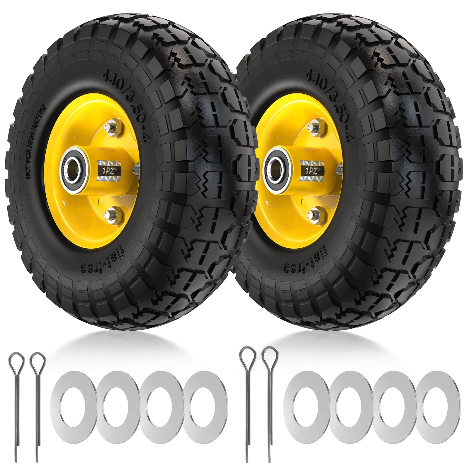 Amazon | 1PZ JP3-LQ8 4.10/3.50-4 ソリッド タイヤ 255 10インチ