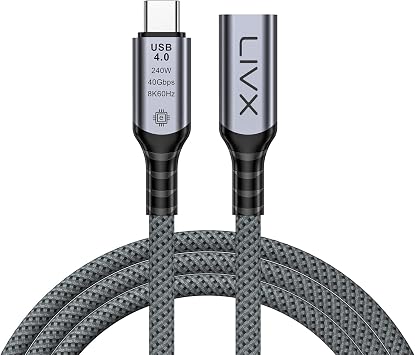 LivX Type C to Type C USB4.0 240W 40Gbps 8k60hZ Uzatma Kablosu 1 Metre LCU