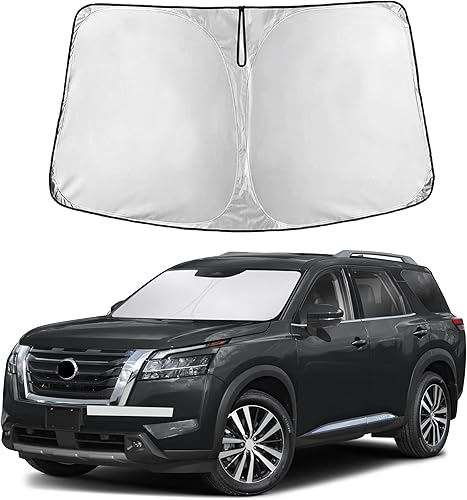 Miniatura 66 de EcoNour Parasol para Subaru Crosstrek 2013-2015 2016 2017, visera solar para parabrisas delantero y ventana, bloqueador de calor UV y protector