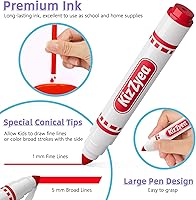 Vista 5 de KIZZYEA Marcadores lavables a granel, marcadores para niños, 8 colores surtidos, 160 unidades, marcador de línea ancha para la escuela, suministros