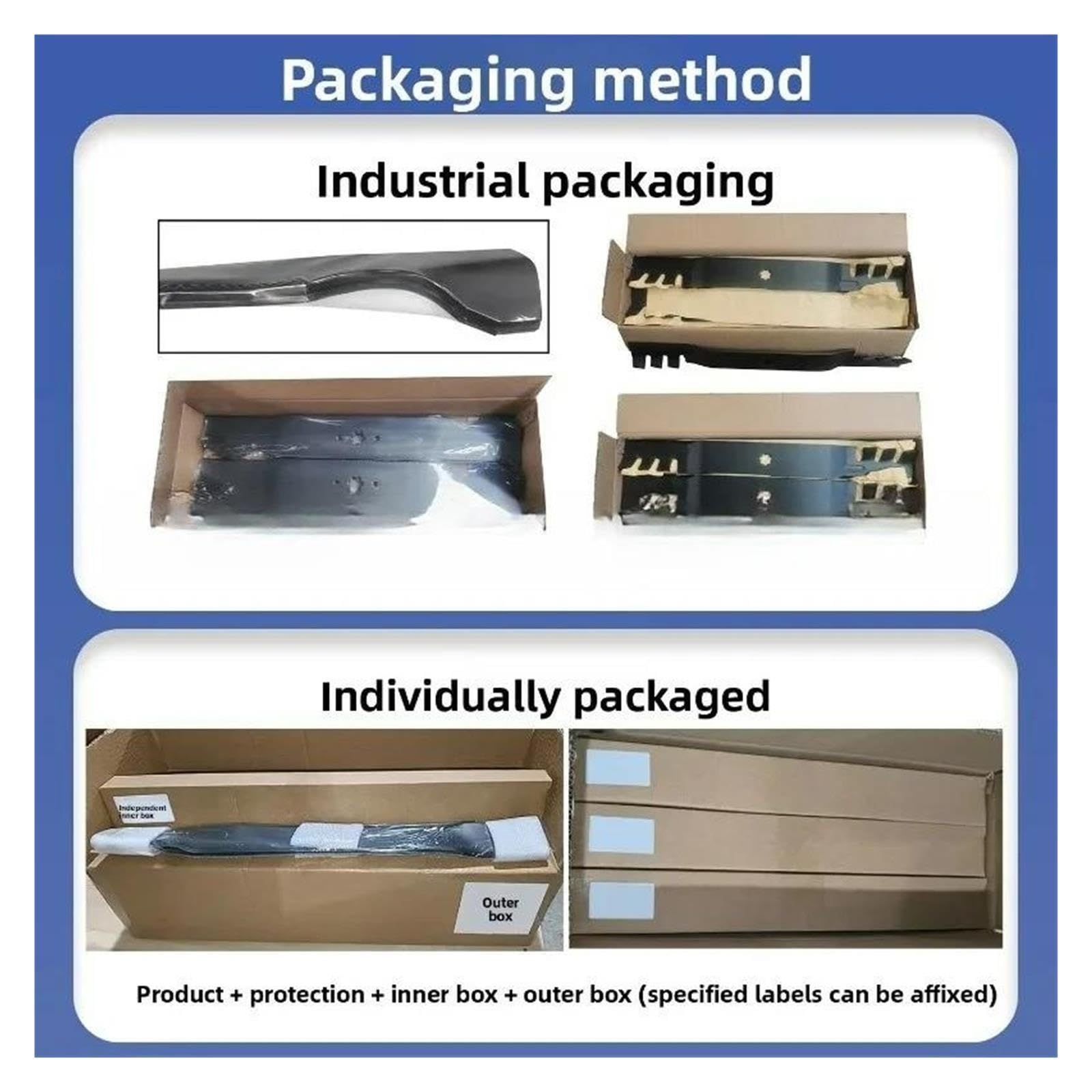Schwarzes Rasenmähermesser, 21 Zoll, 3-teilige Packung, Mähmesser, Scheibenbürste, Messer, Mähscheibenbürste