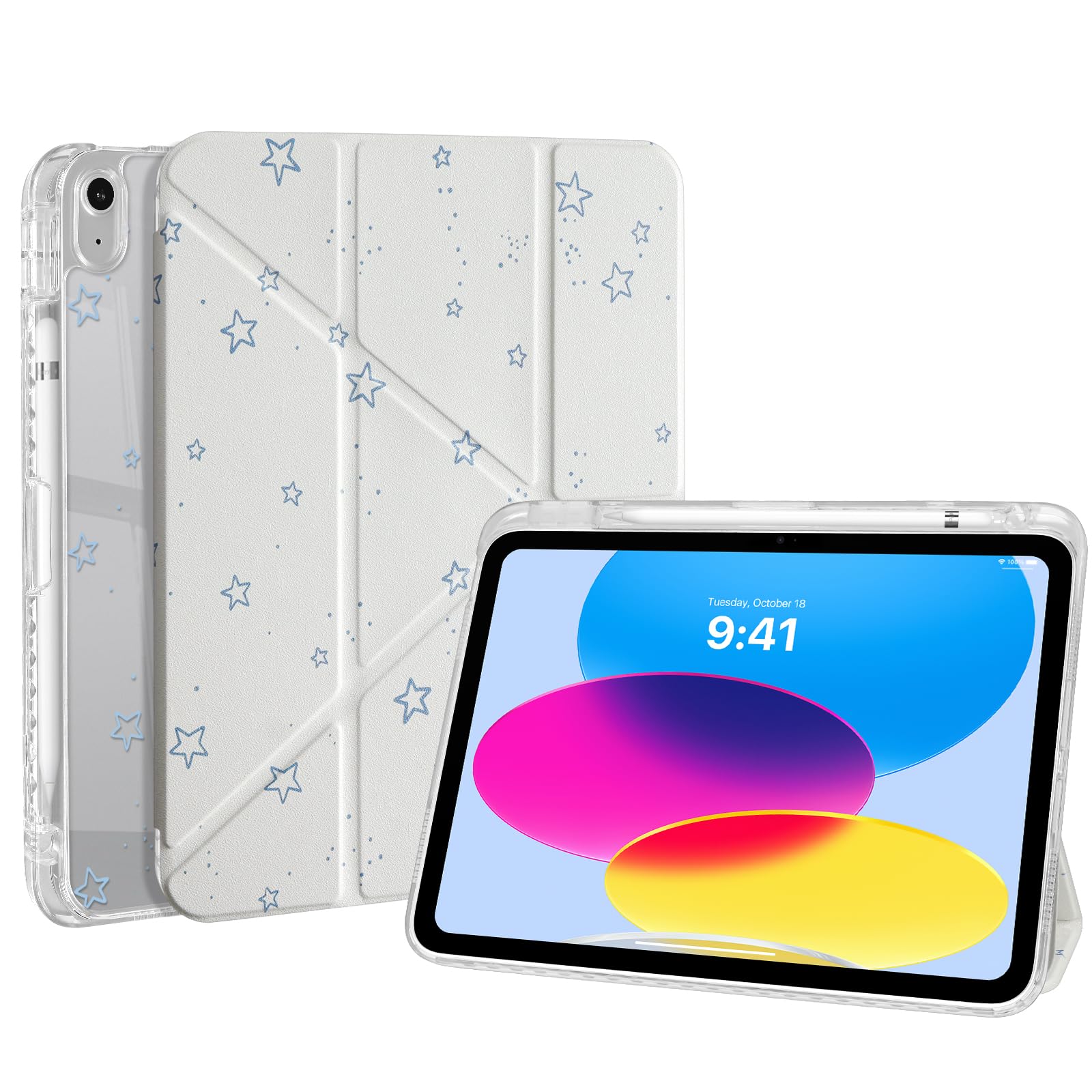 ほぼ未使用　Apple iPad 11世代　11インチA16シルバー　ケース付き Amazon.co.jp: Fycyko Yフォールドケース iPad (A16) 第11世代 11