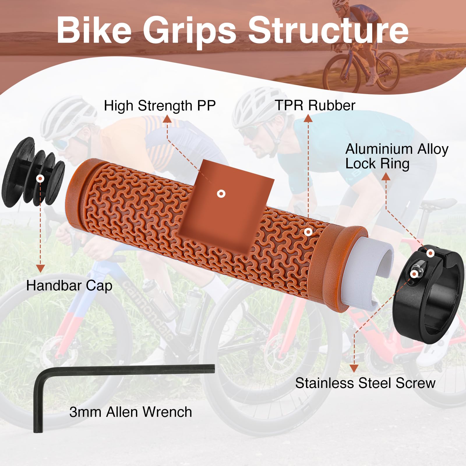Rossivan Professional Bike Handlebar Grips - Image 3