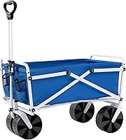 Vista 1 de MACSPORTS Ligero plegable plegable al aire libre todo terreno Beach Wagon - Azul