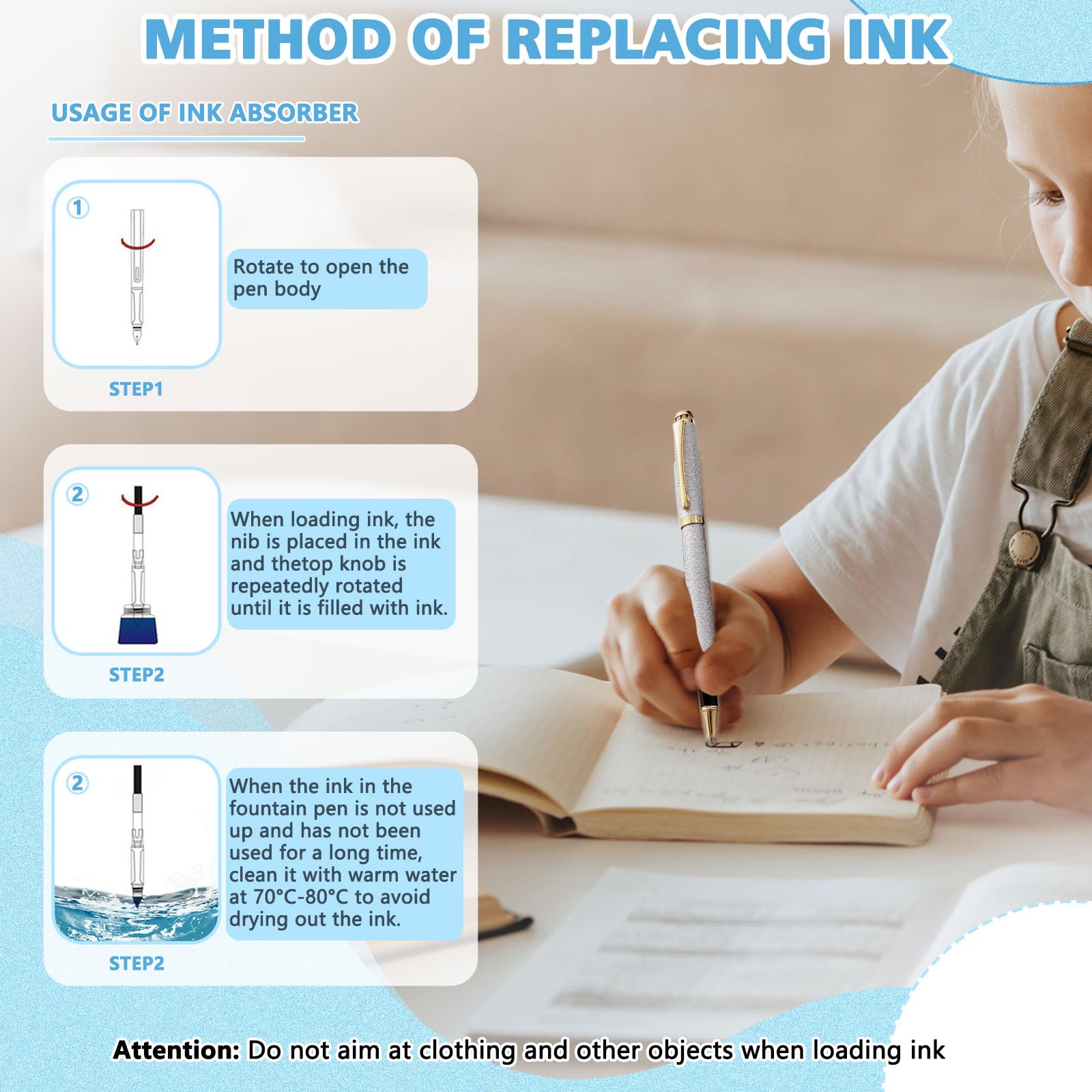 Amazon | Sekonow 万年筆 3本セット 万年筆 筆記用 高級つや消し仕上げ