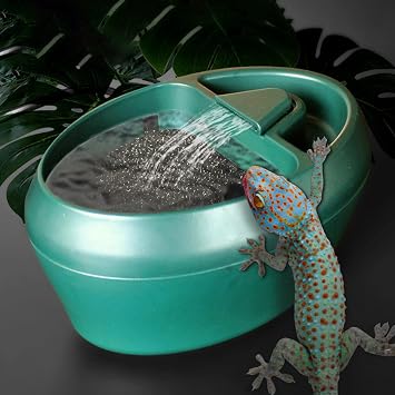 Reptile Waterfall Drinking Fountain Eco Friendly Watering Water Feeder Chameleon Cantina for Leopard Gecko