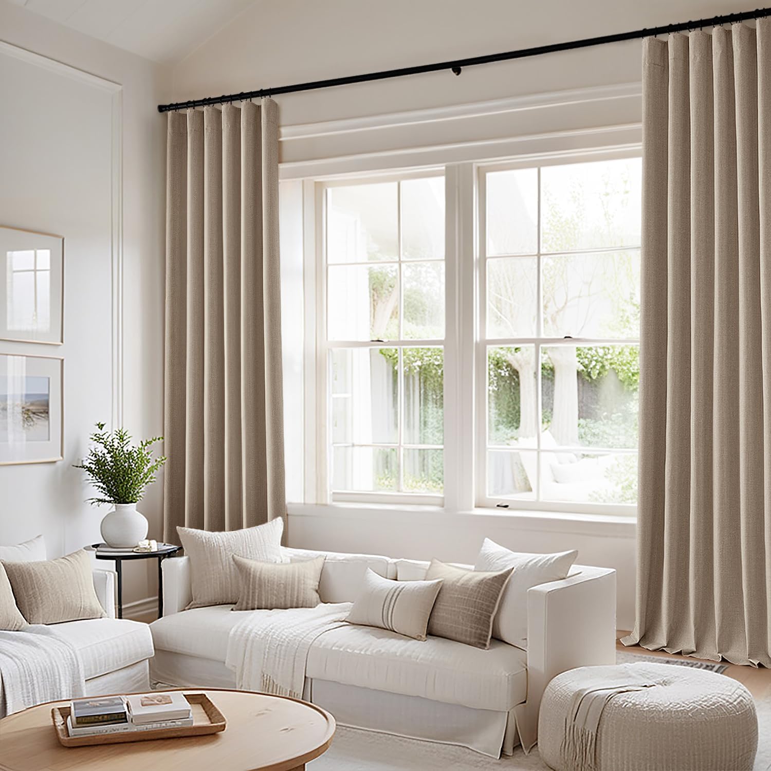 MIULEE 100% Blackout Curtains 84 Inch Long 2 Panels for Bedroom, Thick Black Out Curtain Room Darkening Back Tab Pleat Floor to Ceiling Window Drapes with Hooks for Living Room, Copper Brown thumbnail