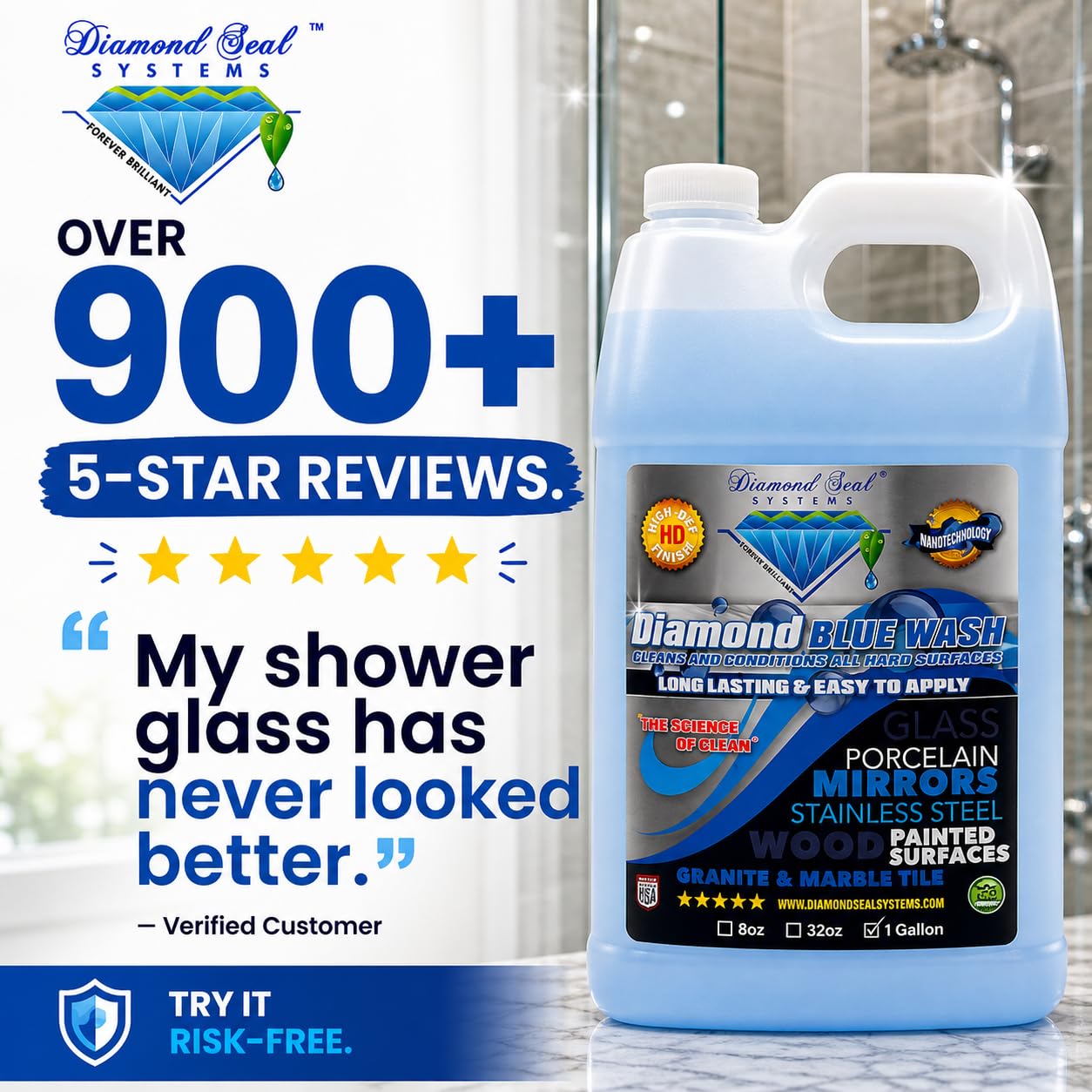 Diamond Blue Repellent Cleaner & Wash Direct from the manufacturer - 1 Gallon by Diamond Seal Systems
