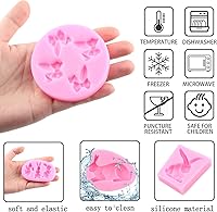 Vista 4 de ZiXiang Molde de silicona para fondant de conejo, orejas de conejo de Pascua, moldes de chocolate para decoración de pasteles, decoración