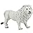 FUNSHOWCASE African Jungle Animals Male White Lion Toy Figure Realistic Plastic Figurine Height 3.1-inch