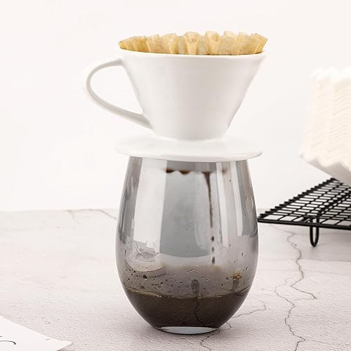 Miniatura 6 de EUSOAR Filtros de café sin blanquear de 1 a 2 tazas, paquete de 200 filtros desechables de papel marrón natural, para cafeteras de vertido y goteo,