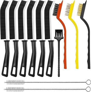 Crevice Cleaning Brush,Hard Bristle Grout Scrub Brushes Tool,Straw Cleaner Brush,Multifunctional Gap Cleaning Supplies Home Essentials for Household Use,Kitchen,Window,Bathroom,Corners12PCS