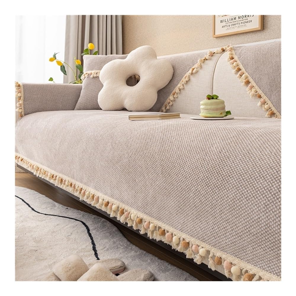 Housse de canapé en chenille haut de gamme jeté de meuble doux 110x240