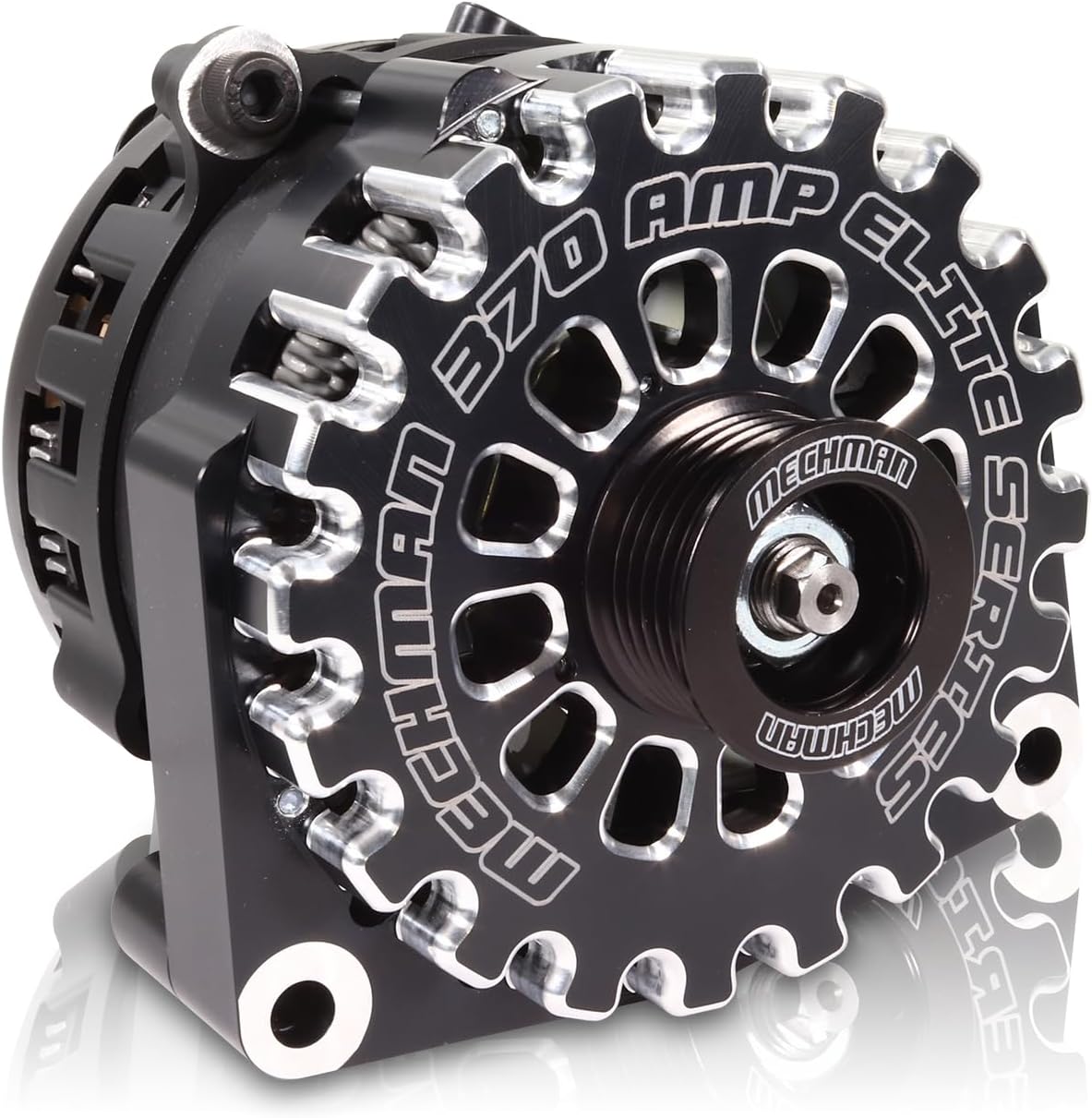 Mechman Alterntors 370 amp Black Billet for 05-13 GM Truck