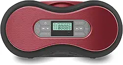 Core Innovations Boombox de CD Bluetooth portátil com rádio FM digital